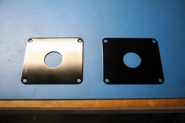 Painted joystick guide plates